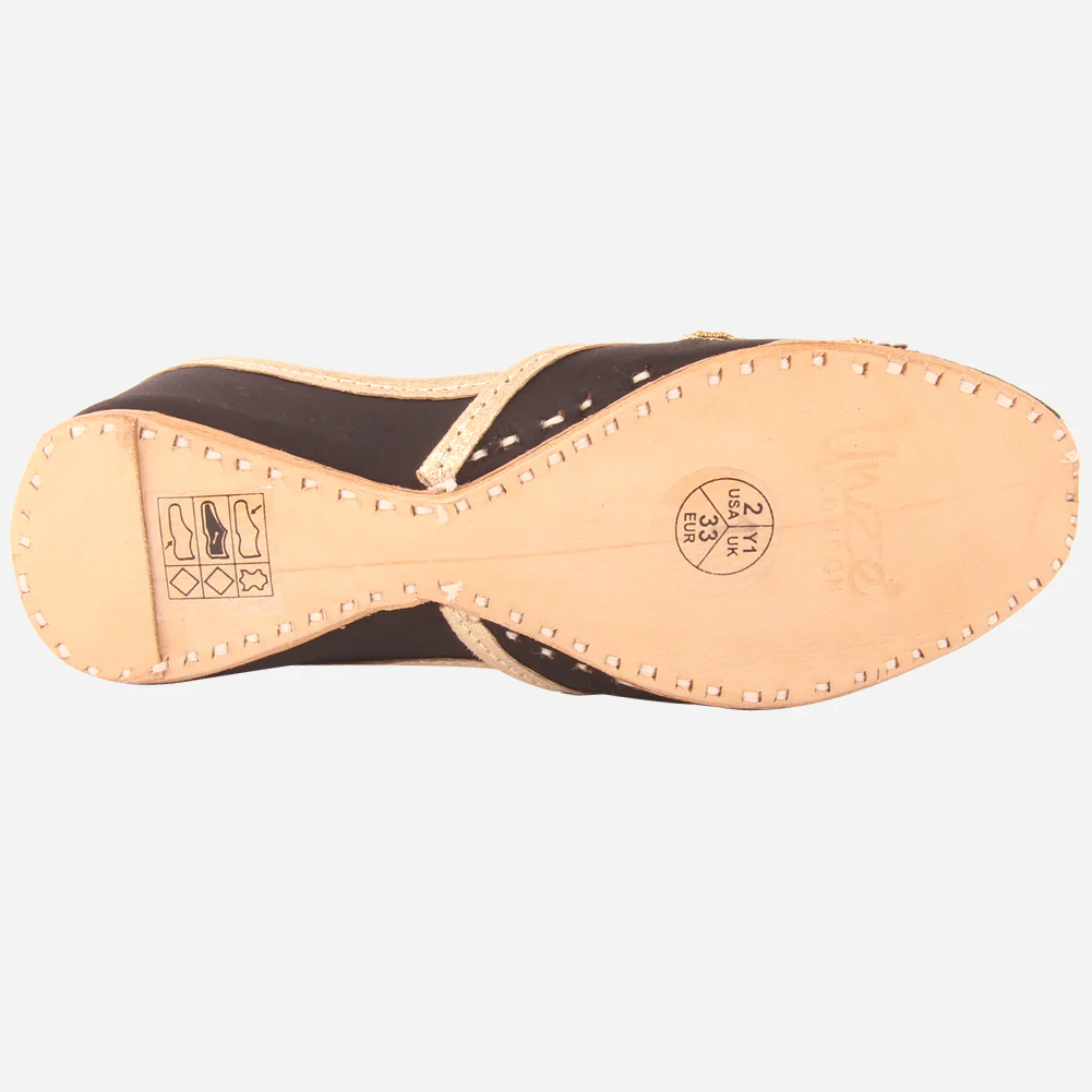 Girls "LYNTON" Embroidered Leather Indian Khussa - Image 5