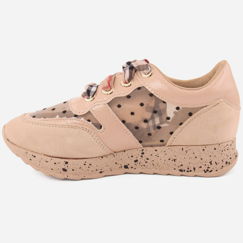 Girls "MILA" Sparkle Lace Up Trainers - Image 3