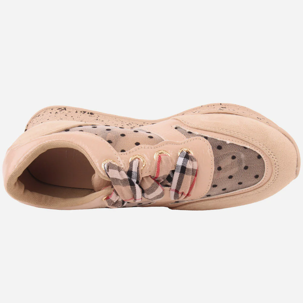 Girls "MILA" Sparkle Lace Up Trainers - Image 4