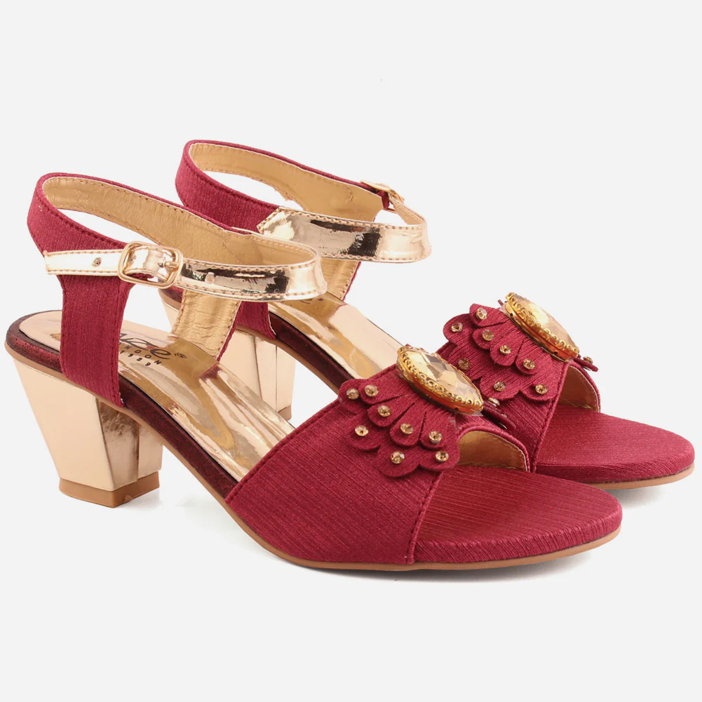 Girls "Nicola" Pretty Low Heel Sandals - Image 2