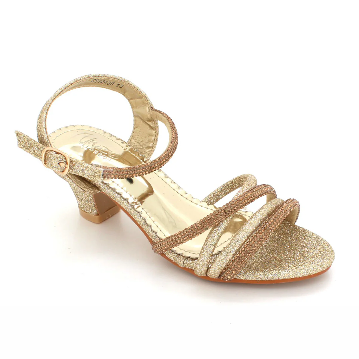 Girls "RAINEY" Diamante Prom Party Sandals