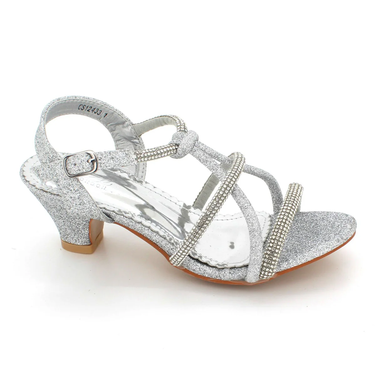Girls "RIYA" Diamante Prom Party Sandals - Image 5