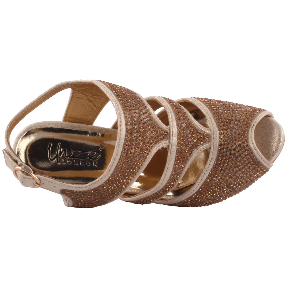 Girls ‘Royale’ Crystals Accented Prom Sandals - Image 4