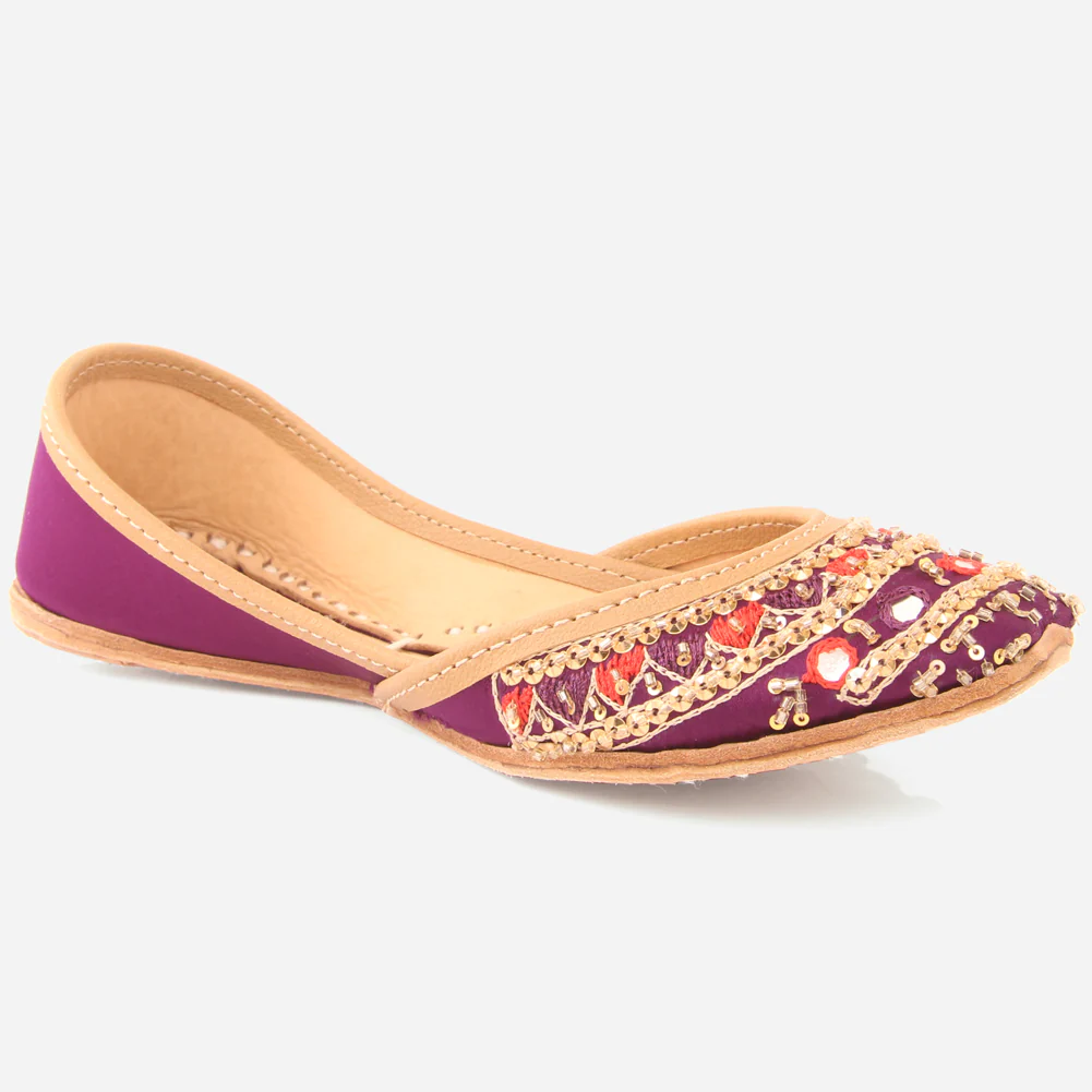 Girls "SABRINA" Sequins Adorned Indian Khussa