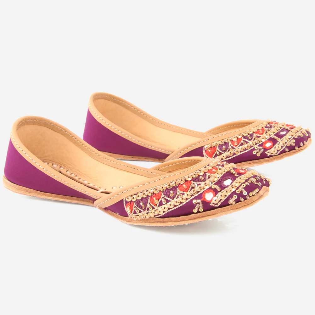 Girls "SABRINA" Sequins Adorned Indian Khussa - Image 2