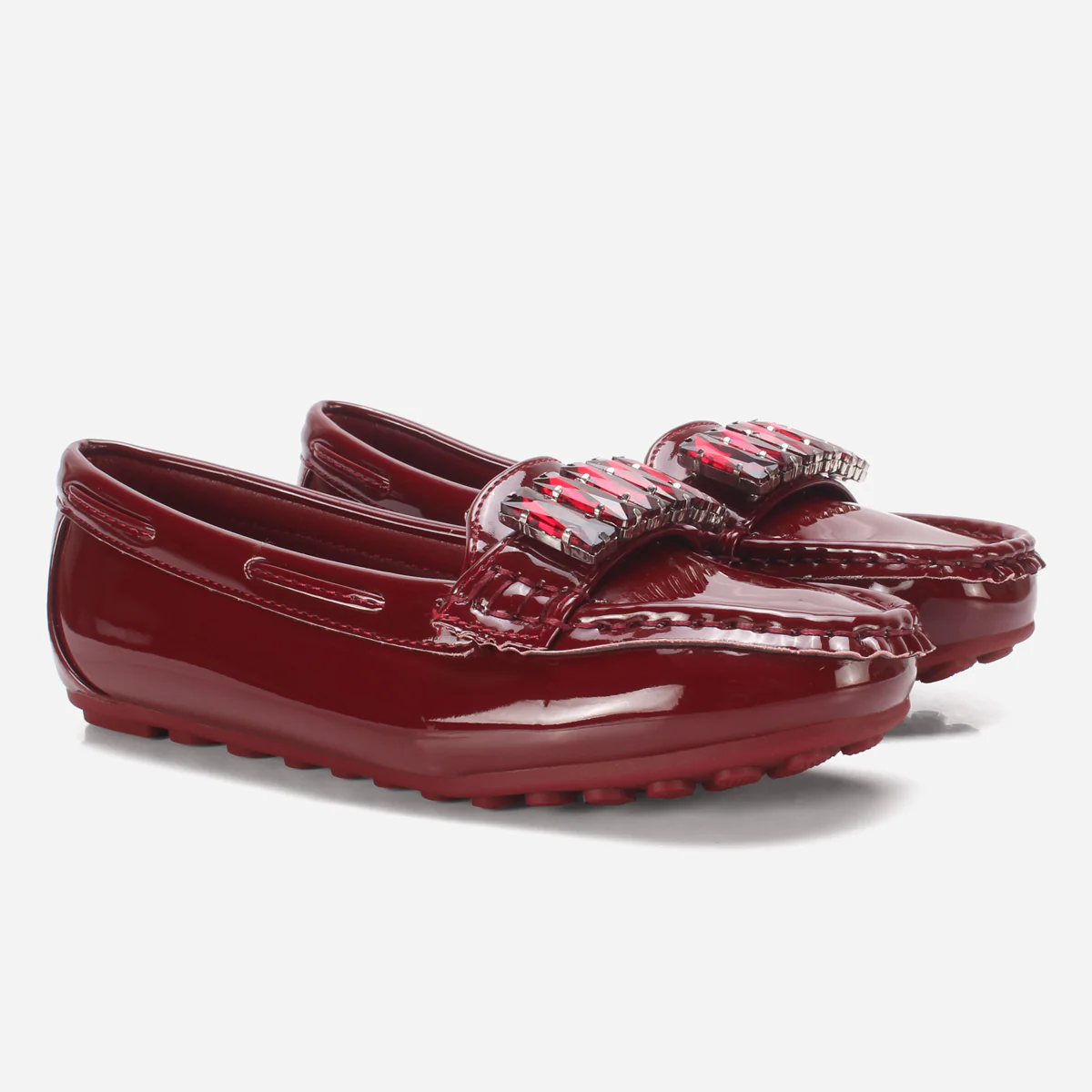 Girls "SALAKO" Decorated Flat Moccasins - Image 2