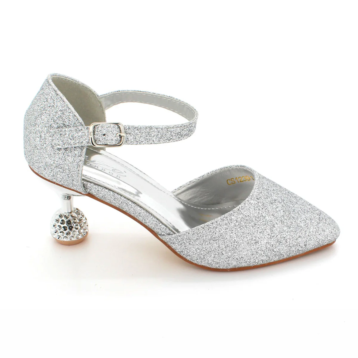 Girls "VIDA" Shimmer Pointed Toe Party Sandals - Image 5