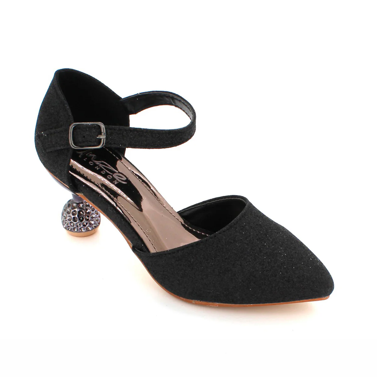 Girls "VIDA" Shimmer Pointed Toe Party Sandals
