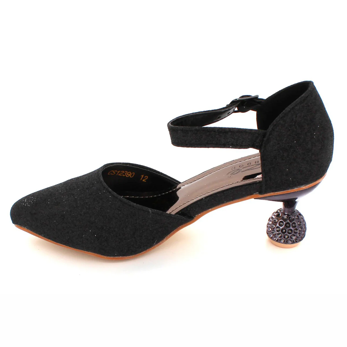 Girls "VIDA" Shimmer Pointed Toe Party Sandals - Image 3