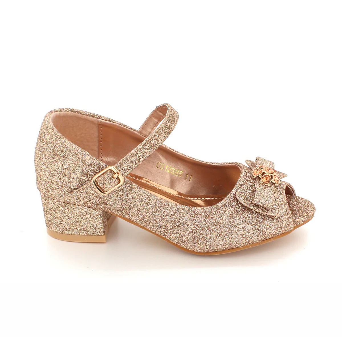 Girls "XANDER" Peep Toe Block Heel Sandals - Image 5