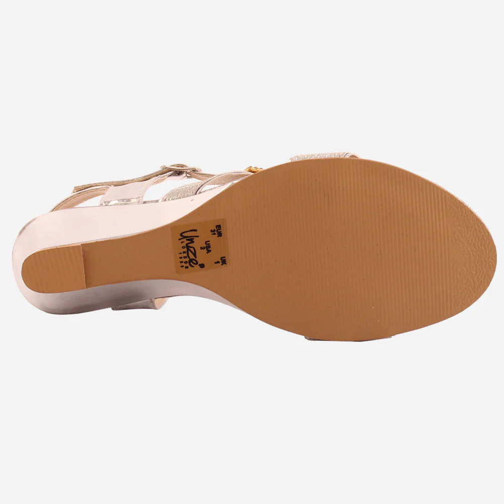 Girls"Aidy" glossy adjustable buckle fastening sandals - Image 5