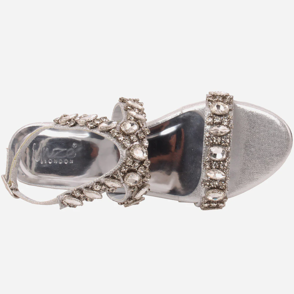 Girls"TAYA"Sparkling Block Heel Sandals - Image 4