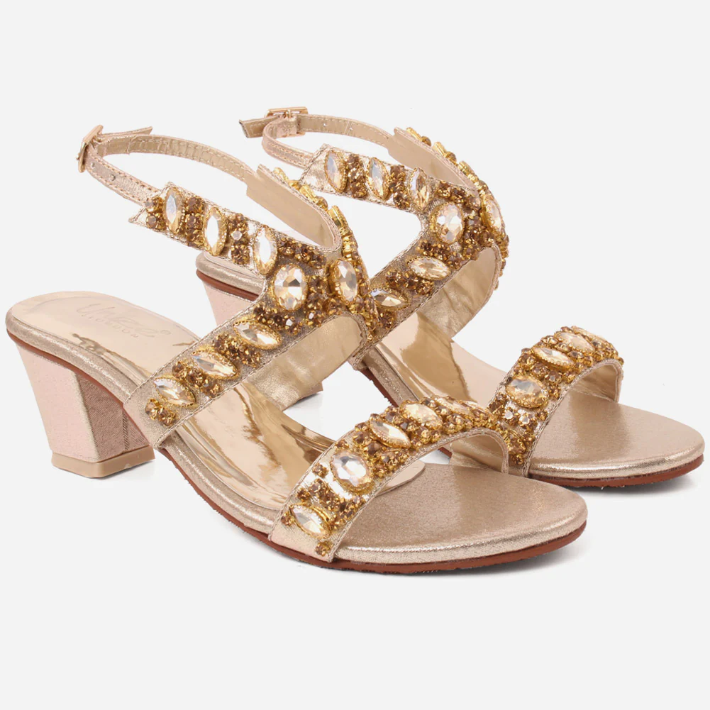 Girls"TAYA"Sparkling Block Heel Sandals - Image 2