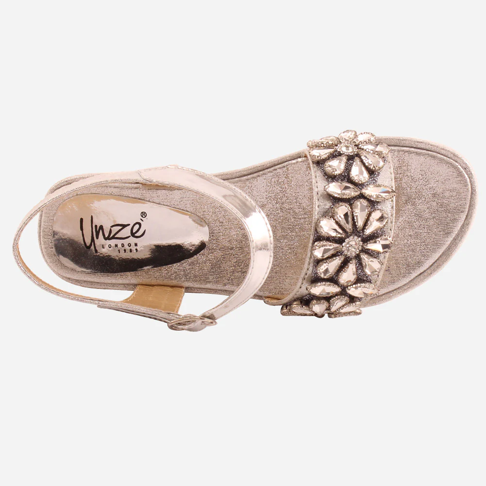 Girls"ZOSIA" Sparkling Evening Sandals - Image 4
