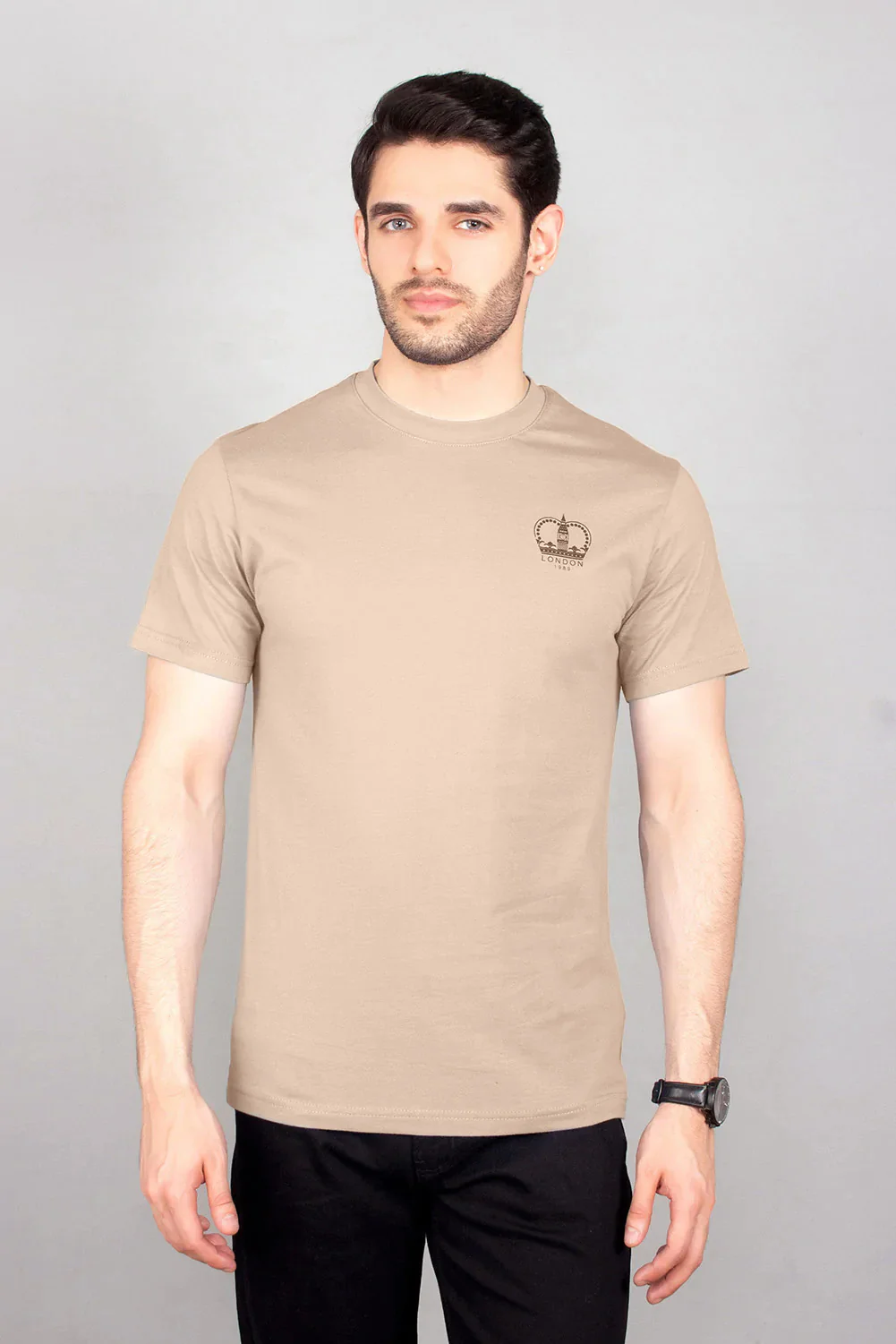 "GUAZ" Crew Neck Slim Fit T-Shirt