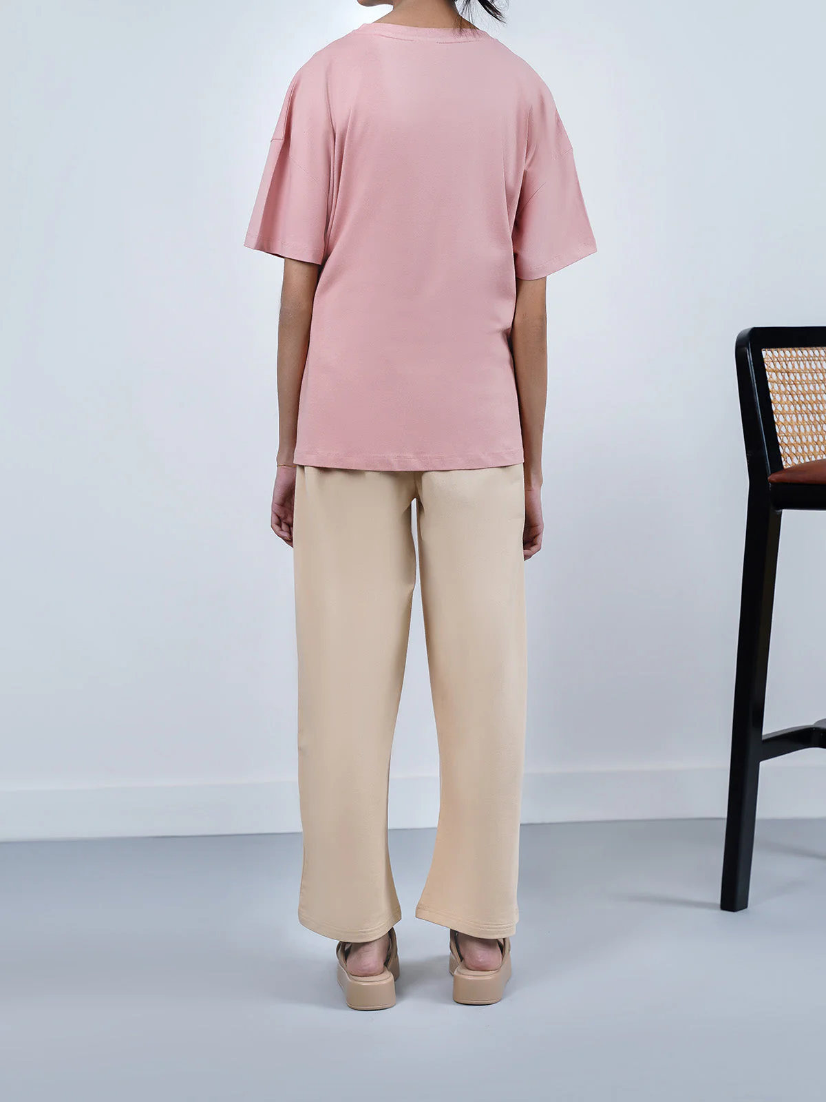 "HOLDEN" Basic Wide leg Knit Trouser - Image 4
