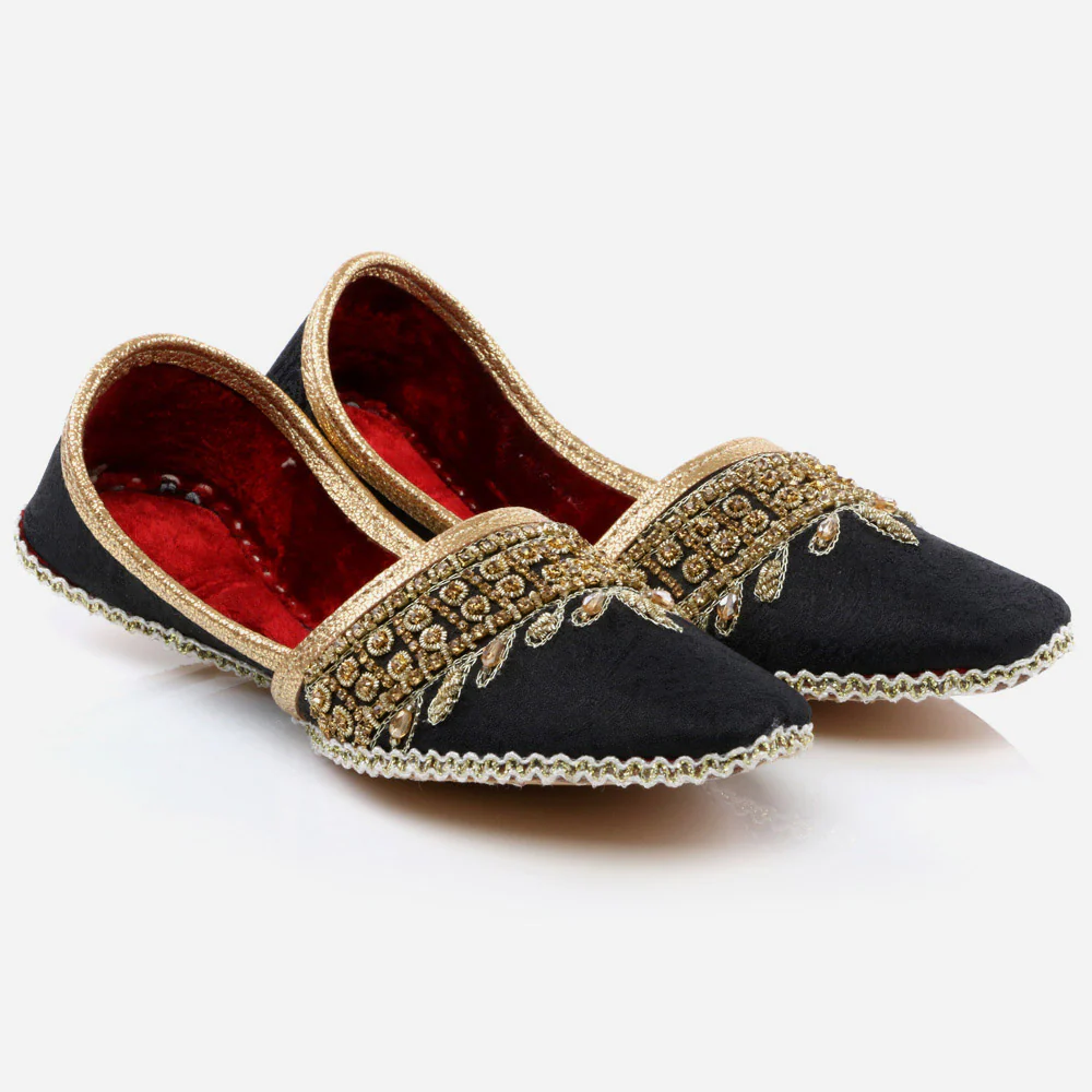 Kids Boys Traditional Indian Fancy Shoes Handmade Leather Khussa Jutti Mojari Children Flat Slipons Size 11-5 UK Child - Image 2