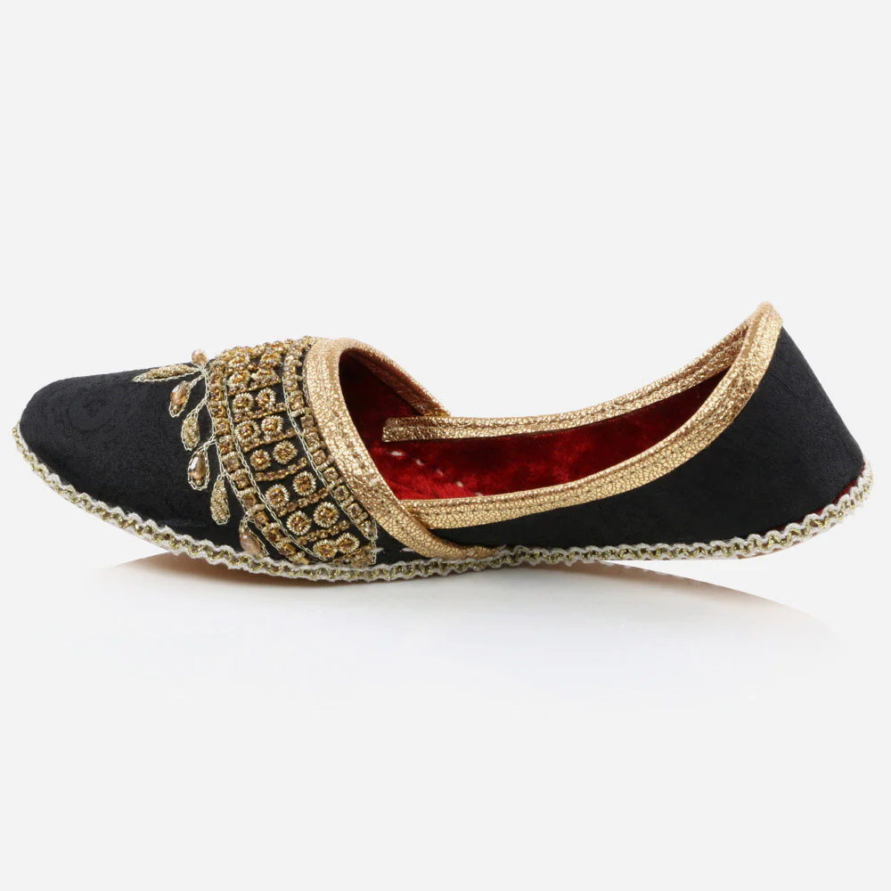 Kids Boys Traditional Indian Fancy Shoes Handmade Leather Khussa Jutti Mojari Children Flat Slipons Size 11-5 UK Child - Image 3