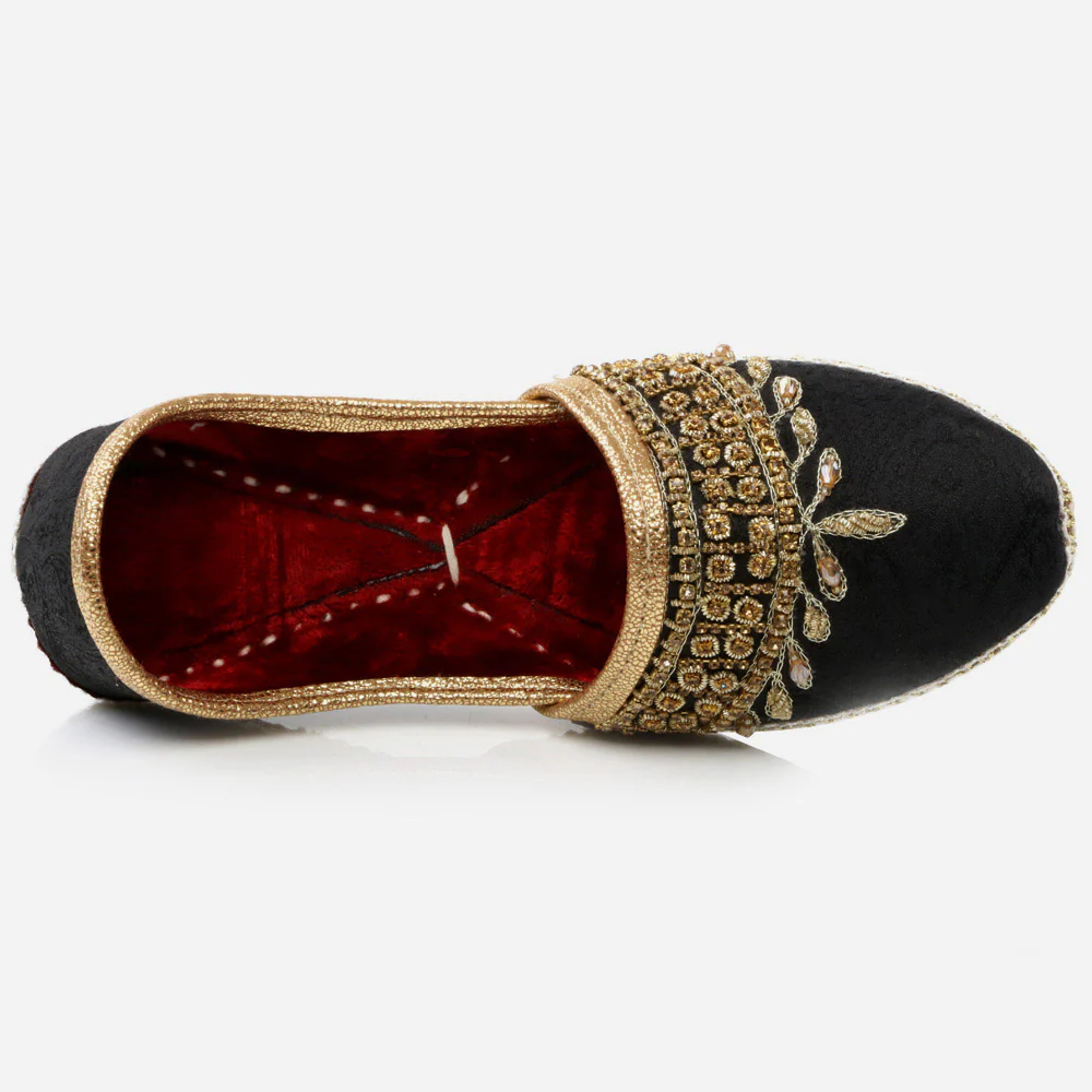 Kids Boys Traditional Indian Fancy Shoes Handmade Leather Khussa Jutti Mojari Children Flat Slipons Size 11-5 UK Child - Image 4