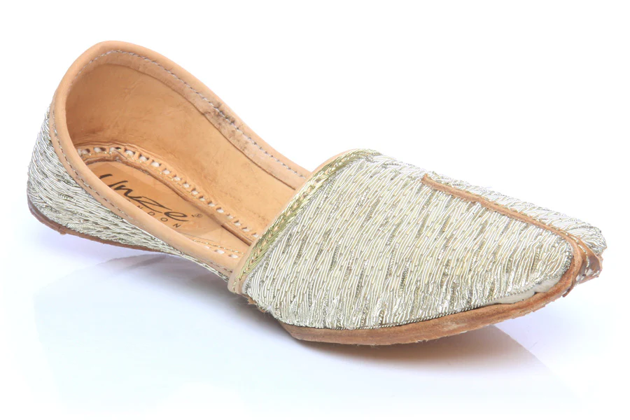 Kids Boys 'Una' Leather Indian Khussa Shoes