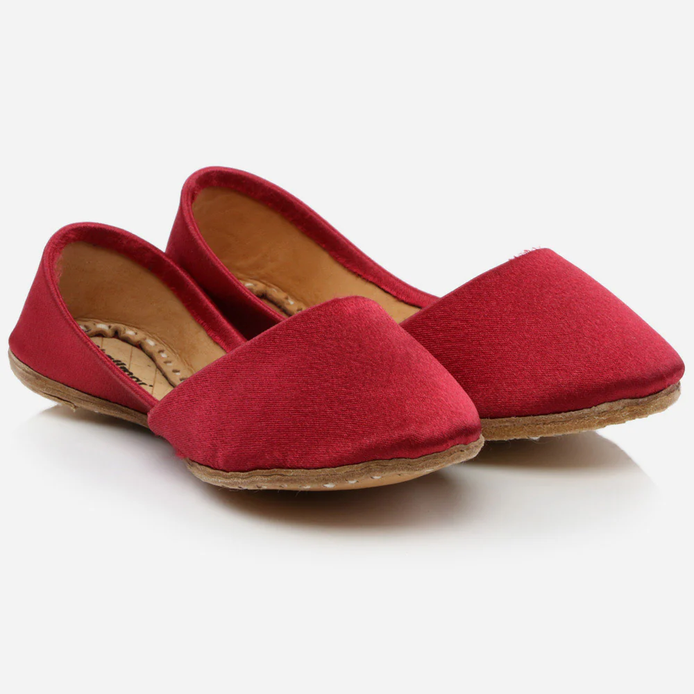 Kids Girls Fancy Stones Decorated Evening Wear Indian Handmade Shoes Leather Khussa Mojari Children Flat Slip-ons Sizes - Image 2