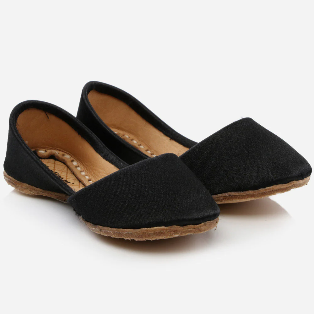 Kids Girls Fancy Stones Decorated Evening Wear Indian Handmade Shoes Leather Khussa Mojari Children Flat Slip-ons Sizes - Image 2