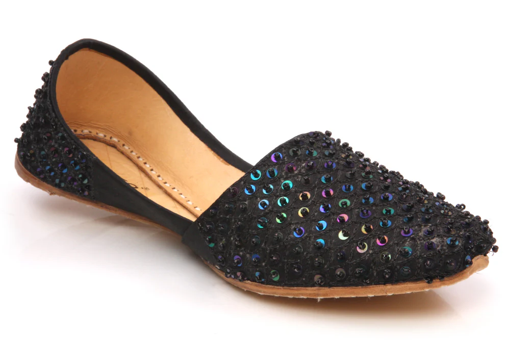 Kids 'Jina' Leather Indian Khussa Pumps