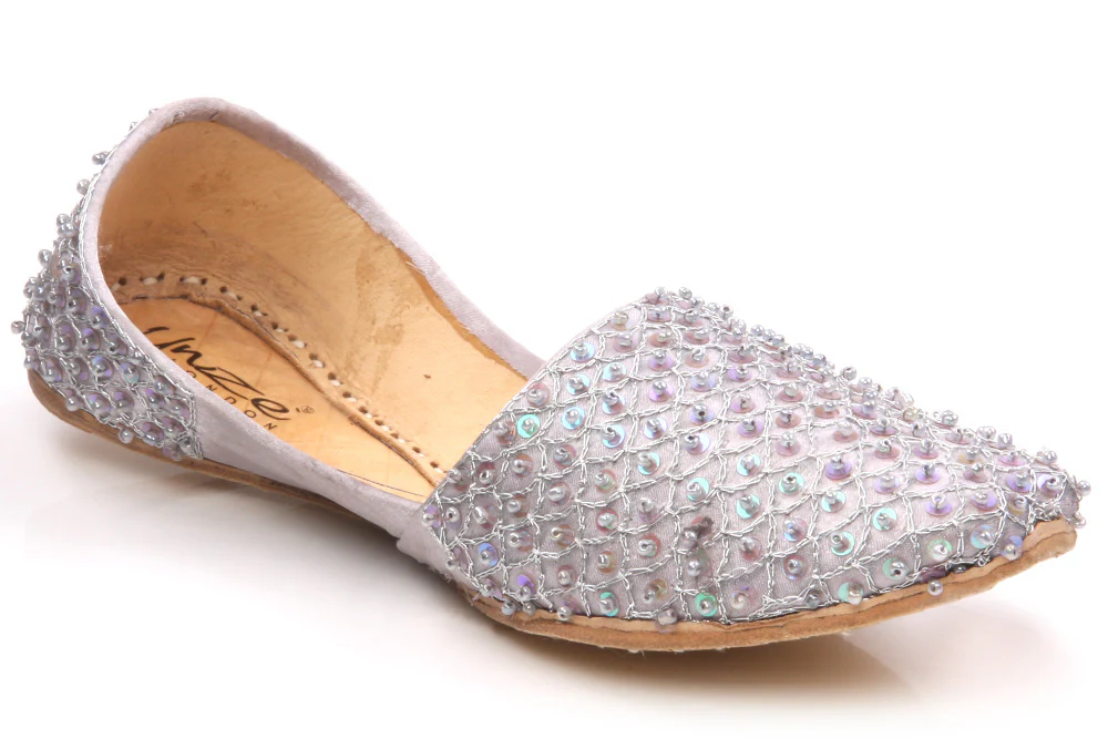 Kids 'Jina' Leather Indian Khussa Pumps