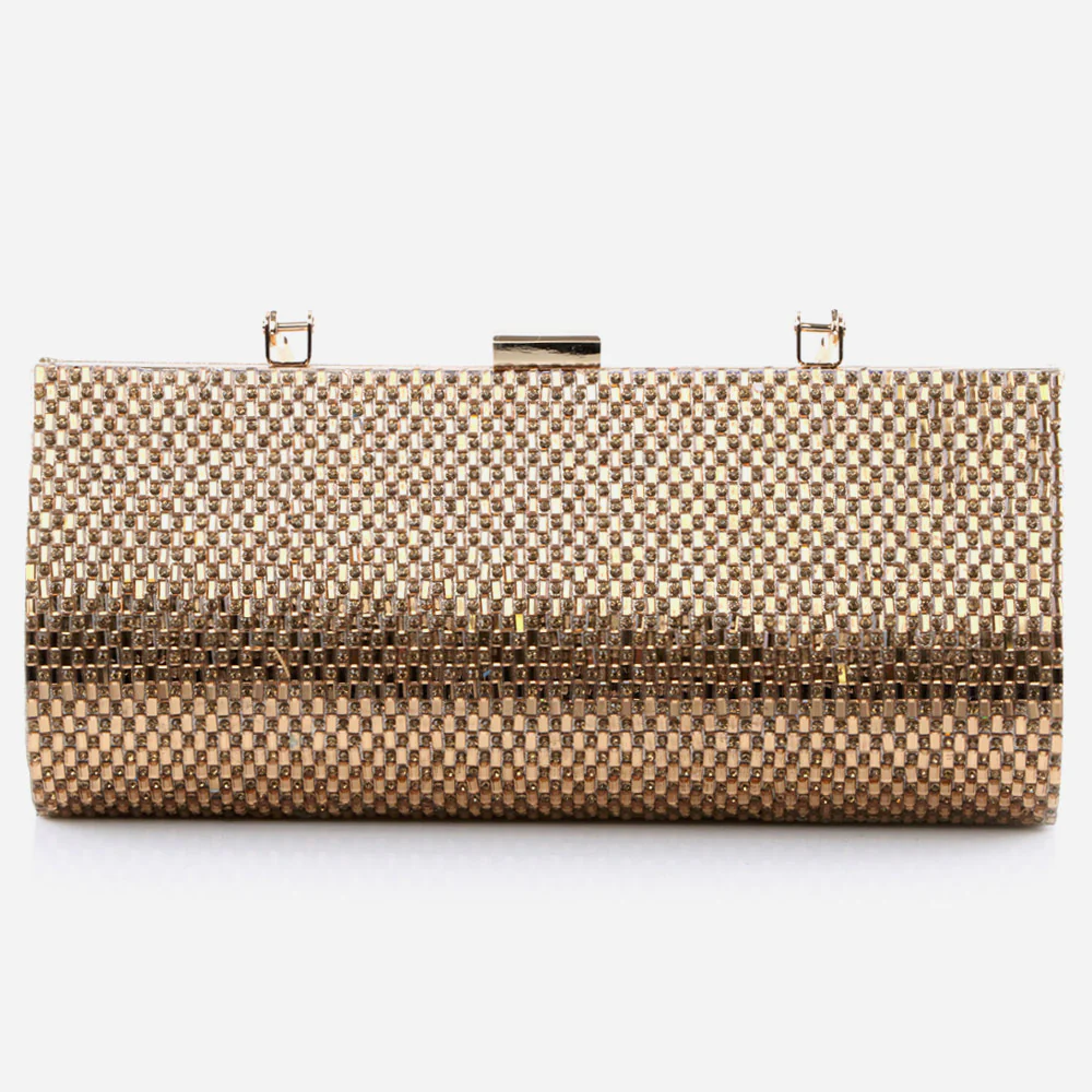 Ladies Evening Party Handbags Shimmery Detailing Metal Handle Carry Bag Birthday Gift for Her - Image 3