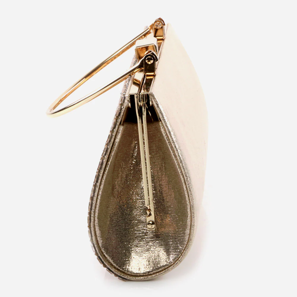 Ladies Evening Party Handbags Shimmery Detailing Metal Handle Carry Bag Birthday Gift for Her - Image 4