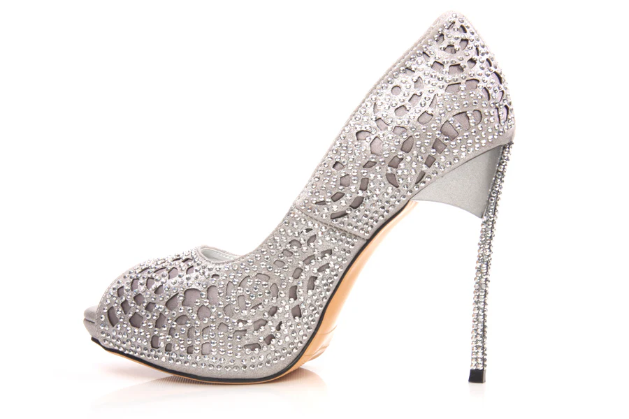 Ladies Stunning Adorned with Beads High Heels - Image 3
