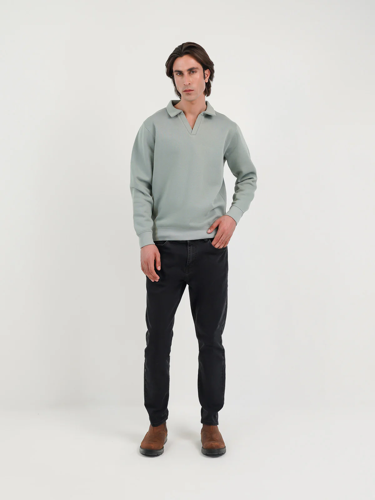 "LEIA" Casual Mock Neck Sweatshirt