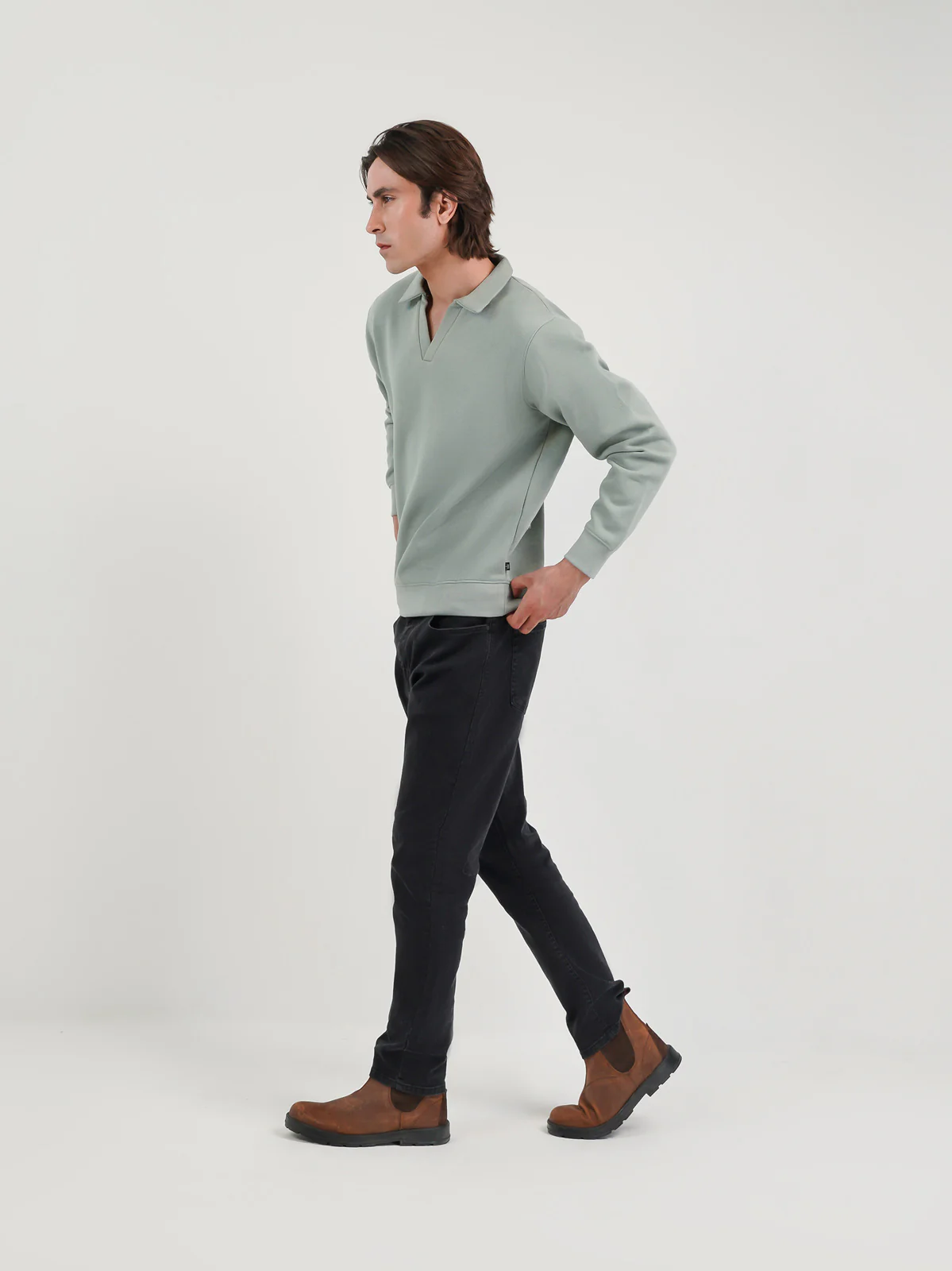 "LEIA" Casual Mock Neck Sweatshirt - Image 3