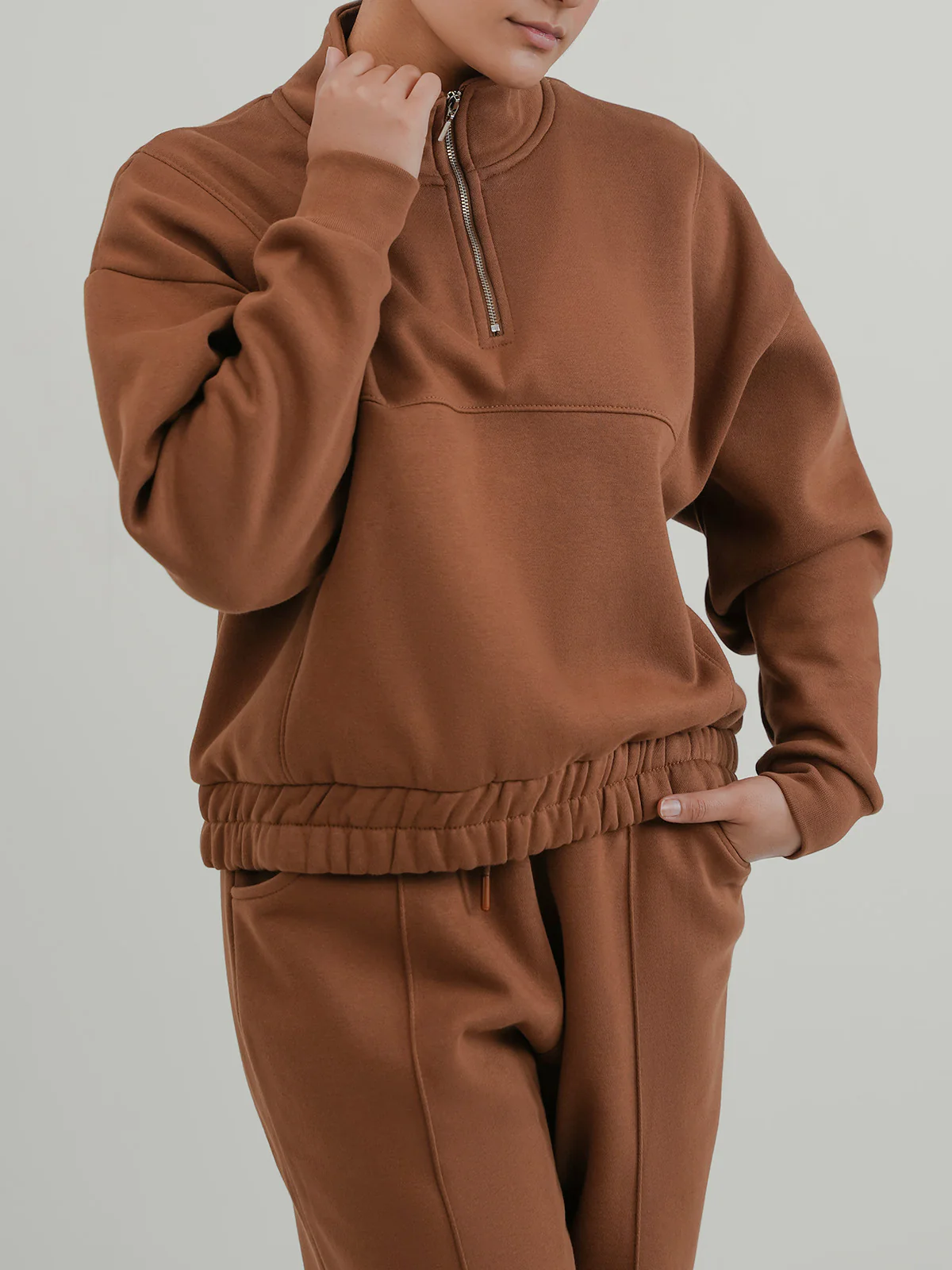 "MAPELAI" Cozy Basic Fleece Track Suit - Image 4