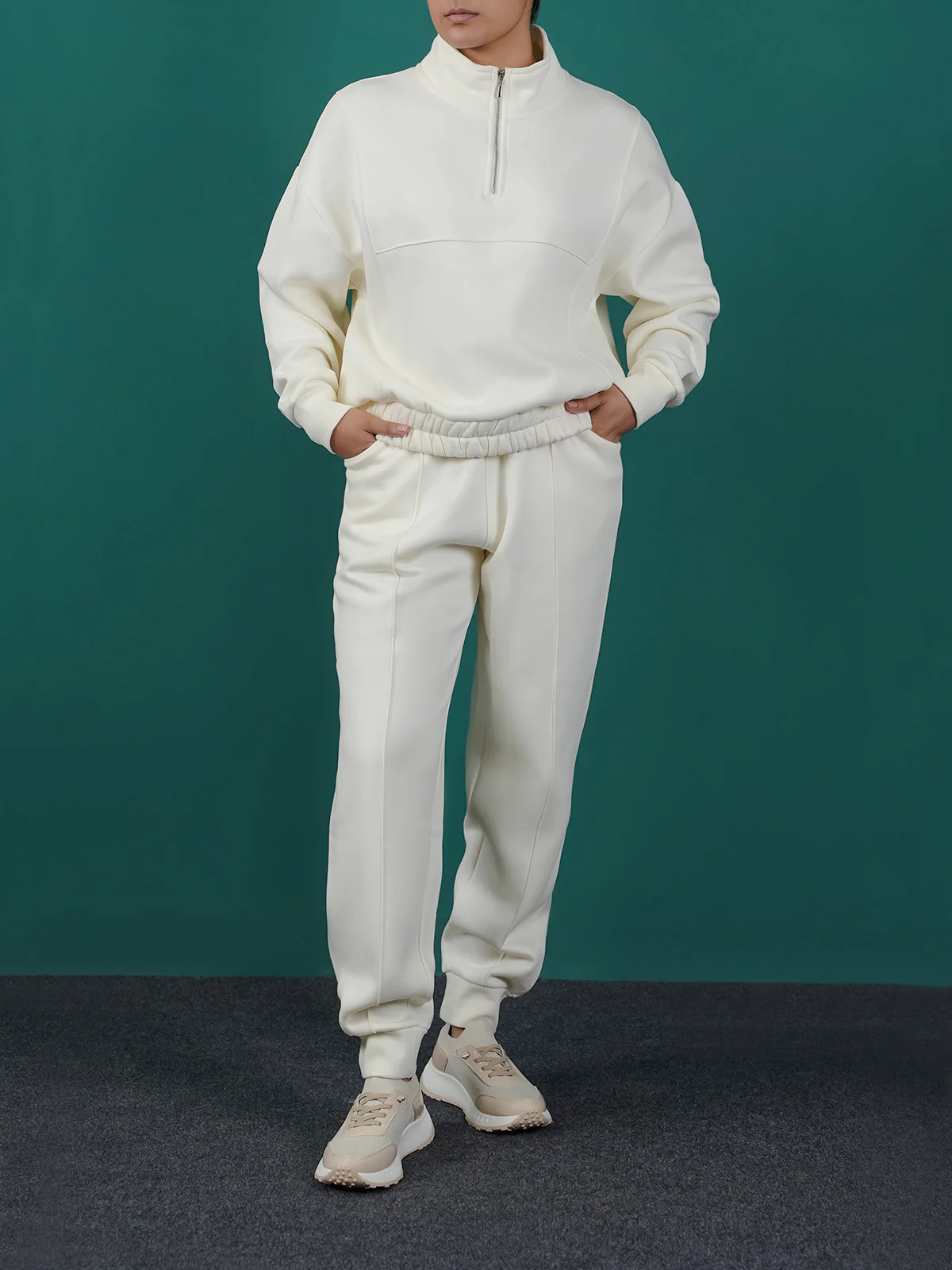 "MAPELAI" Cozy Basic Fleece Track Suit