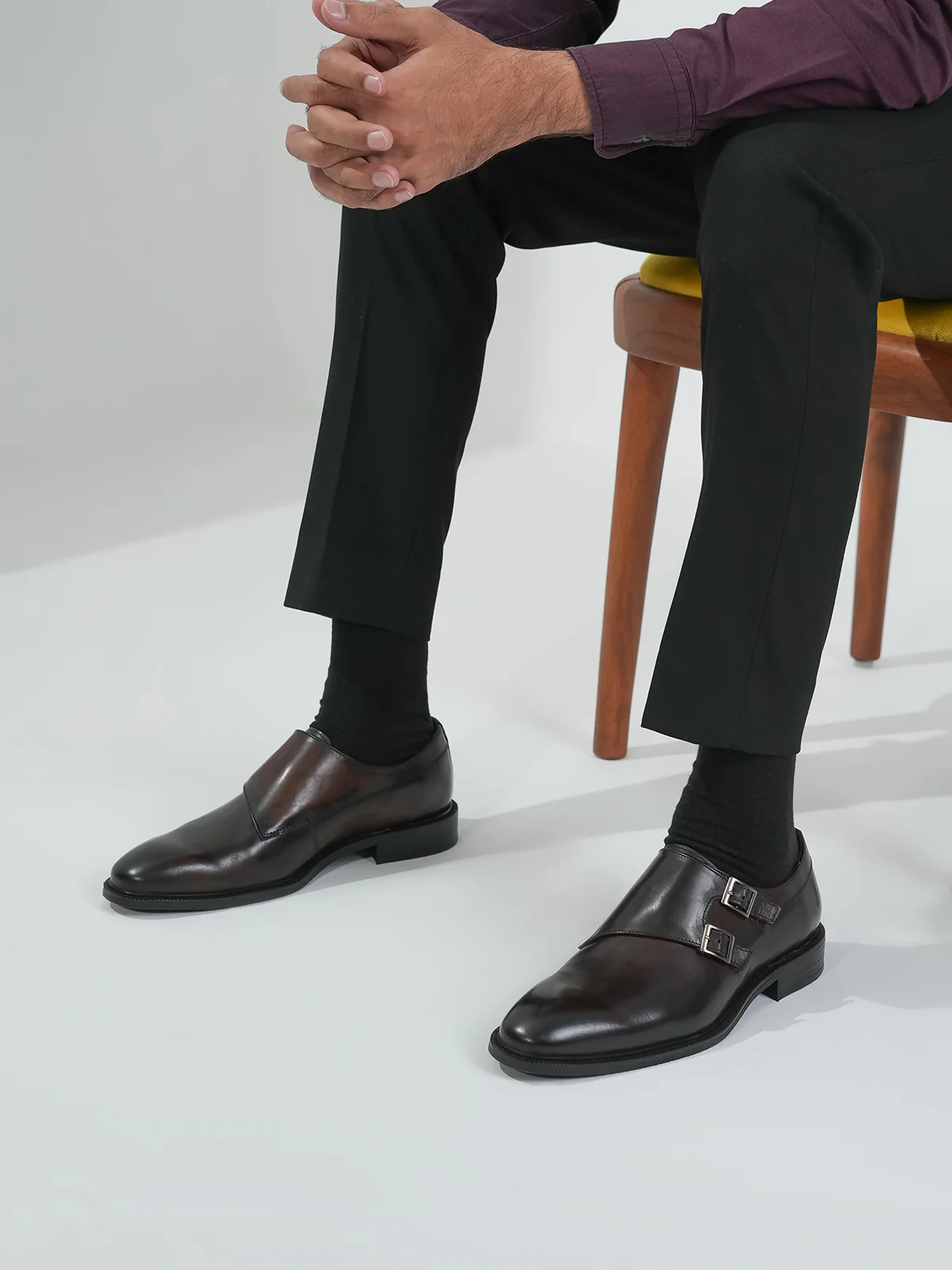 Men "ANAHID" Monk Strap Leather Formal Shoes - Image 10