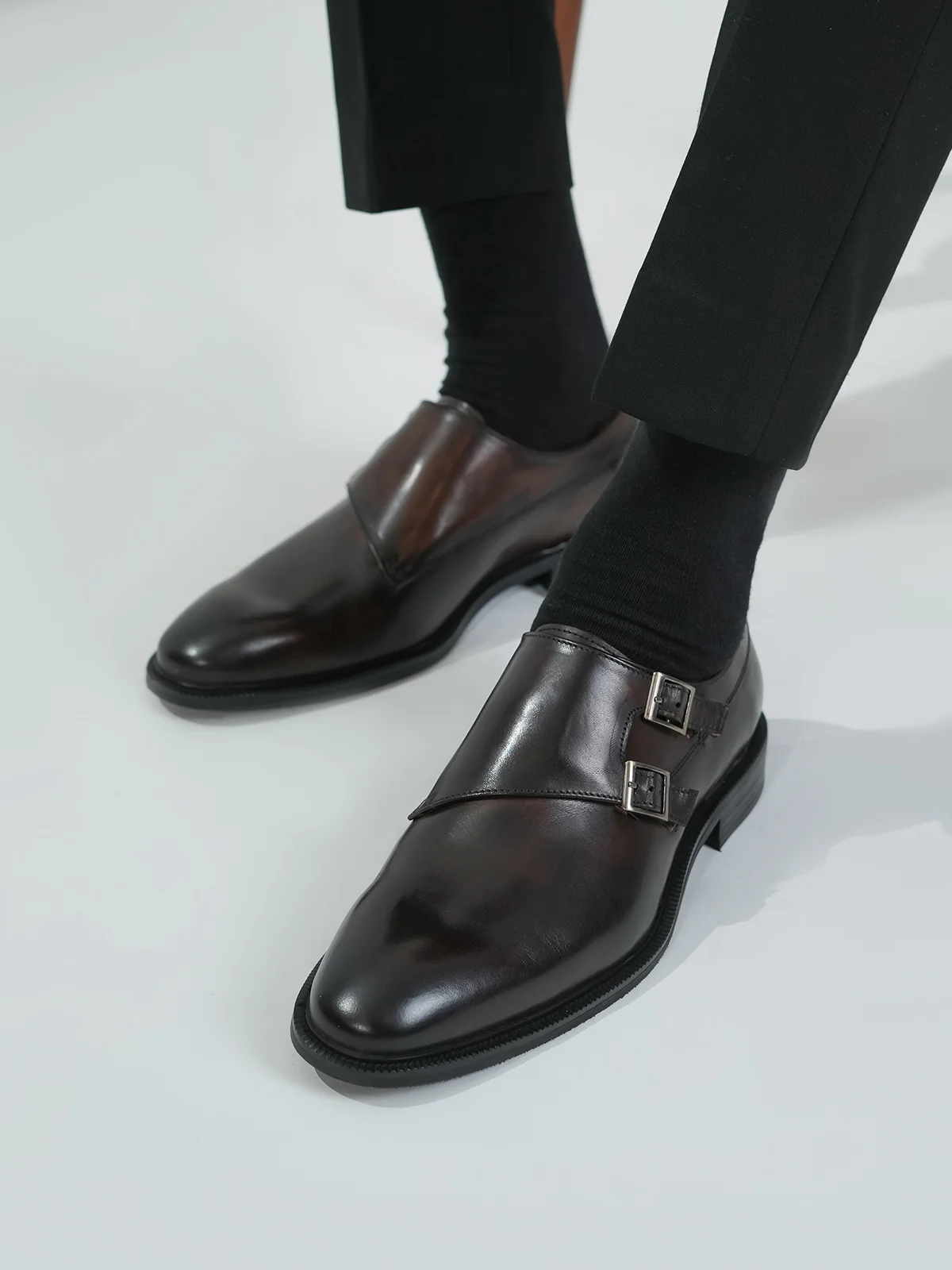 Men "ANAHID" Monk Strap Leather Formal Shoes - Image 3