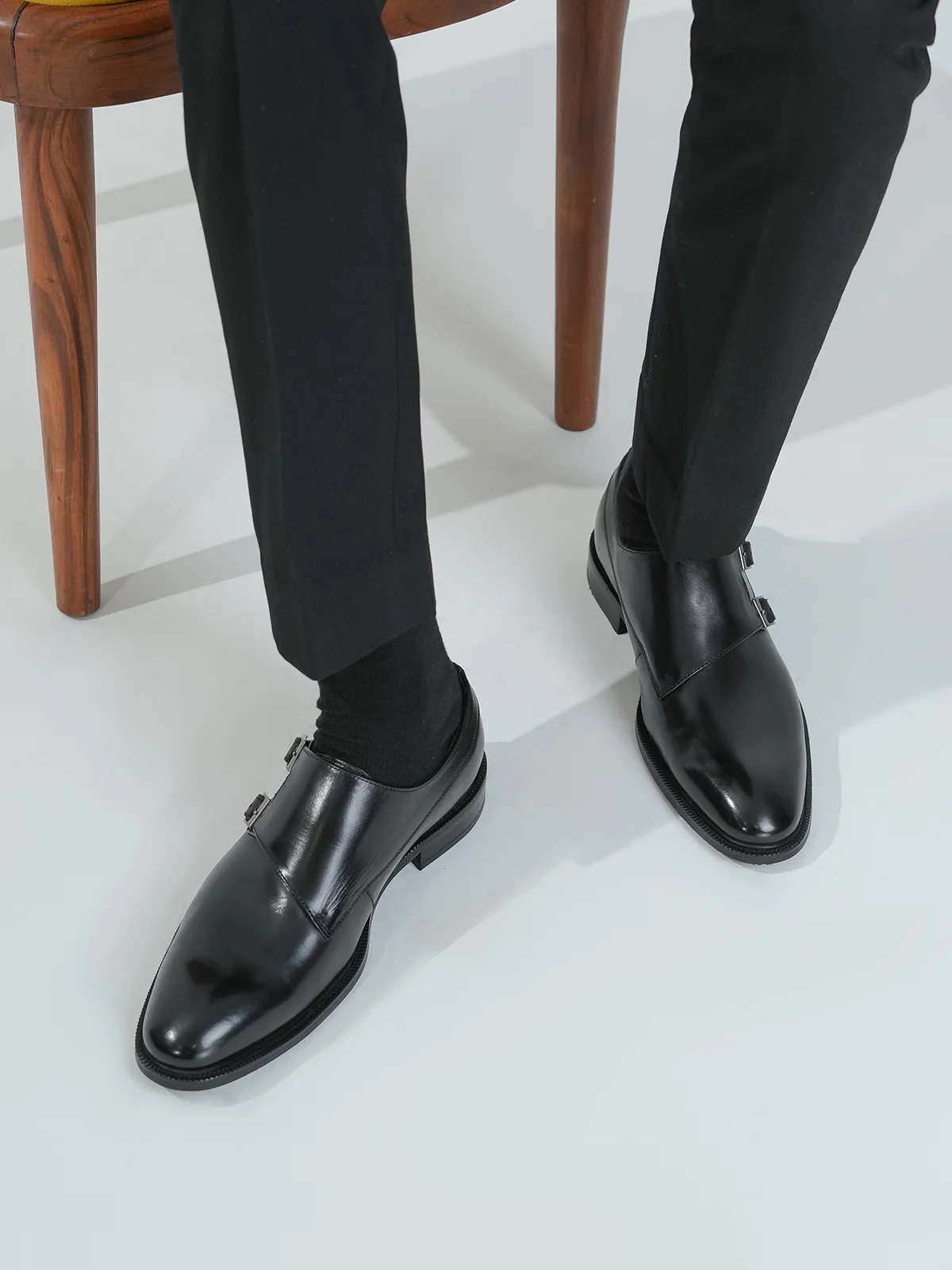 Men "ANAHID" Monk Strap Leather Formal Shoes - Image 10