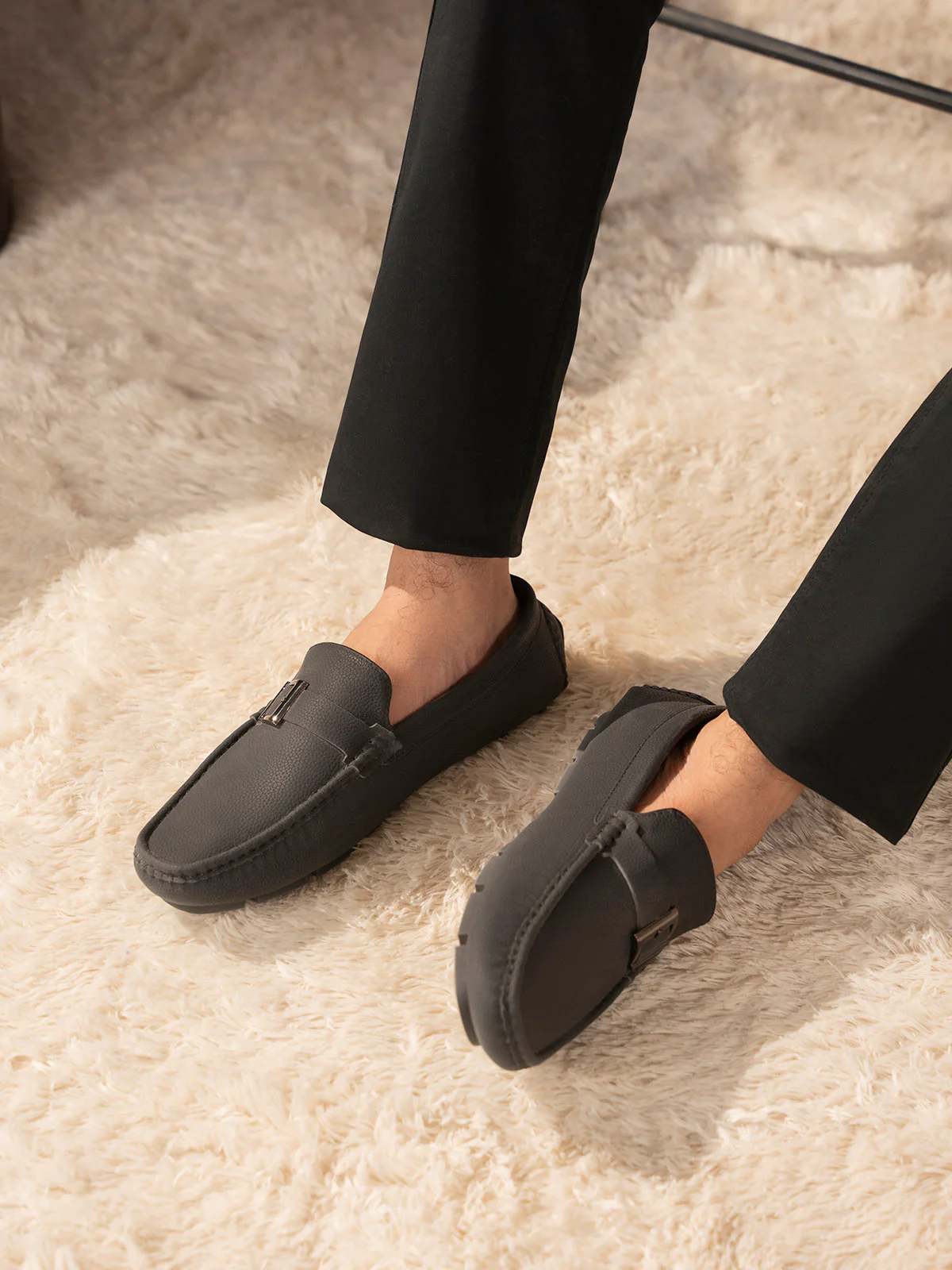 Men "BENJA" Stylish Side Buckle Moccasins - Image 11