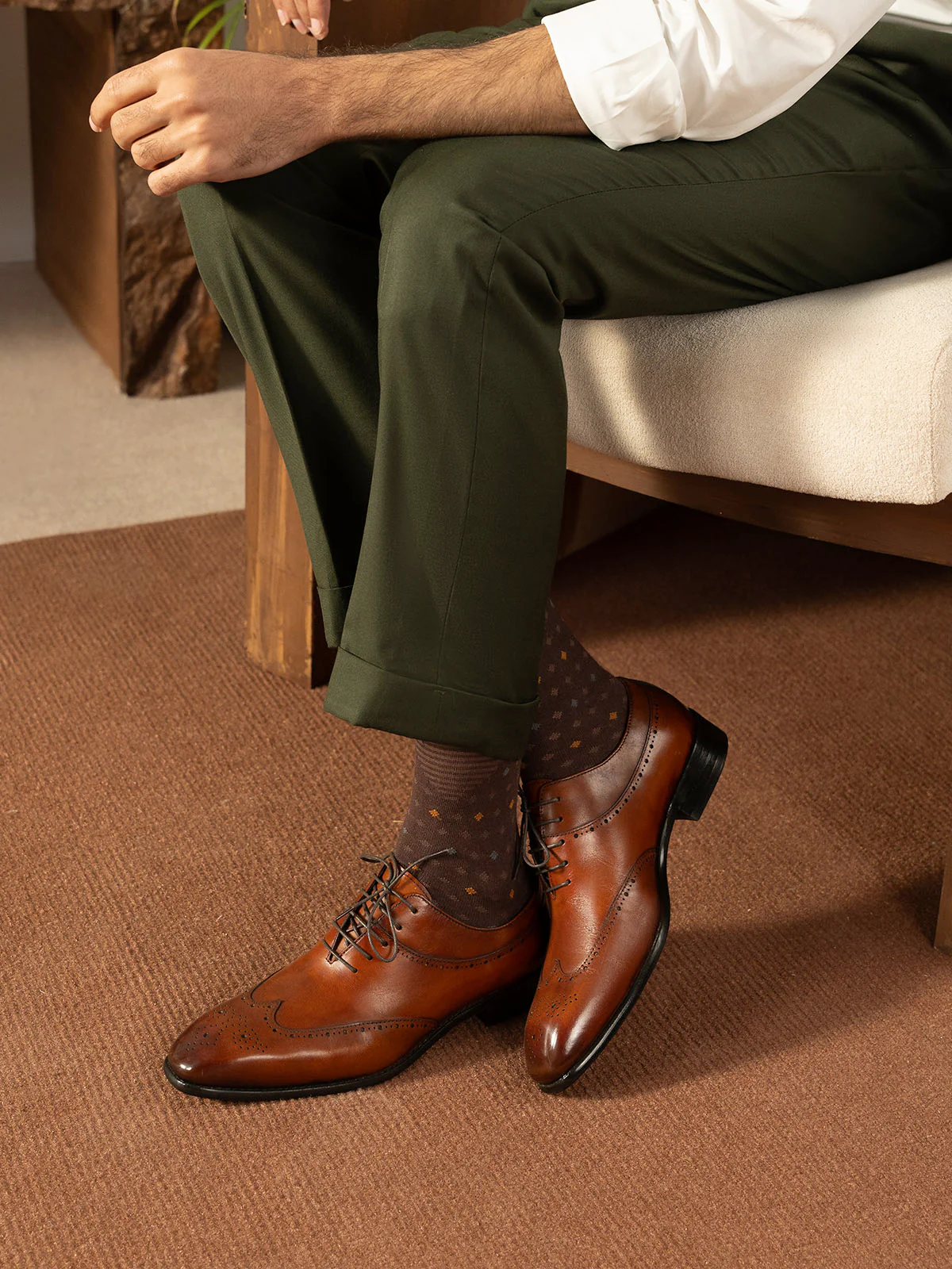 Men "DAMIAN" Leather Lace Up Formal Shoes - Image 10