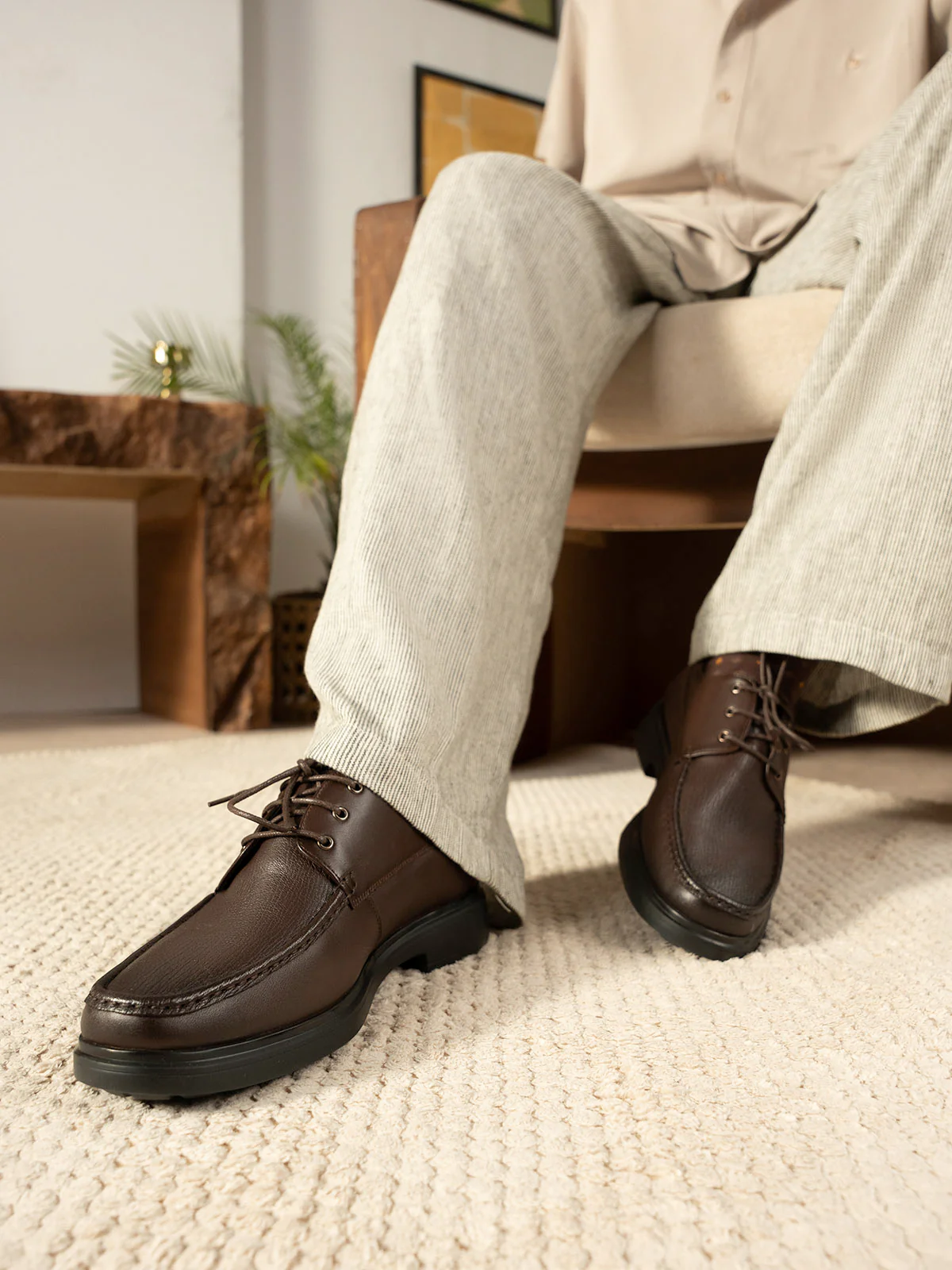 Men "DHAVAL" Stylish Leather Loafer Shoes - Image 3