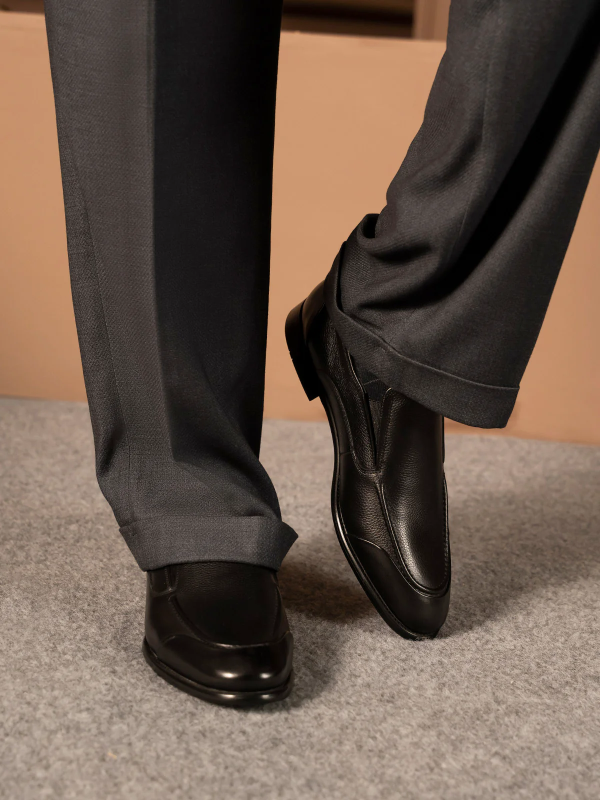 Men "DIMITY" Simple Style Premium Leather Formals