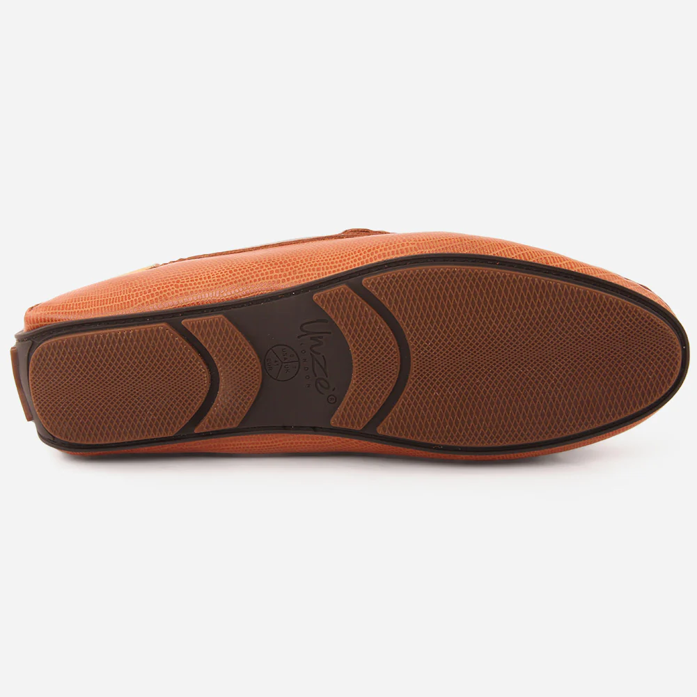 Men "EILIE" Leather Slip Ons Dress Moccasin Shoes - Image 5