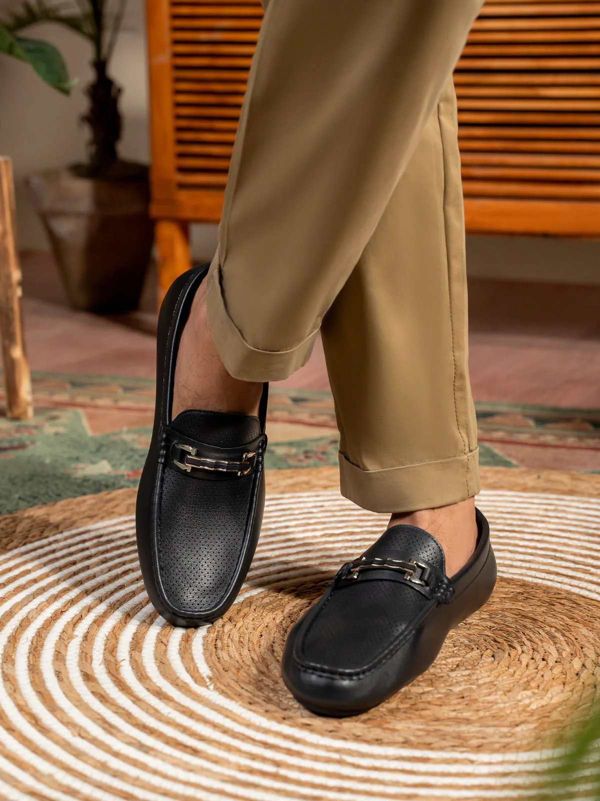 Men "EZEKIEL" Casual Rubber Sole Moccasins