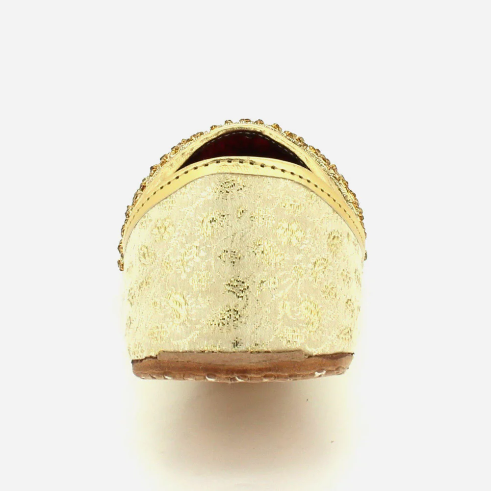 Men “FENTON” Traditional Punjabi Rhinestone Designed Leather Khussa - Image 5