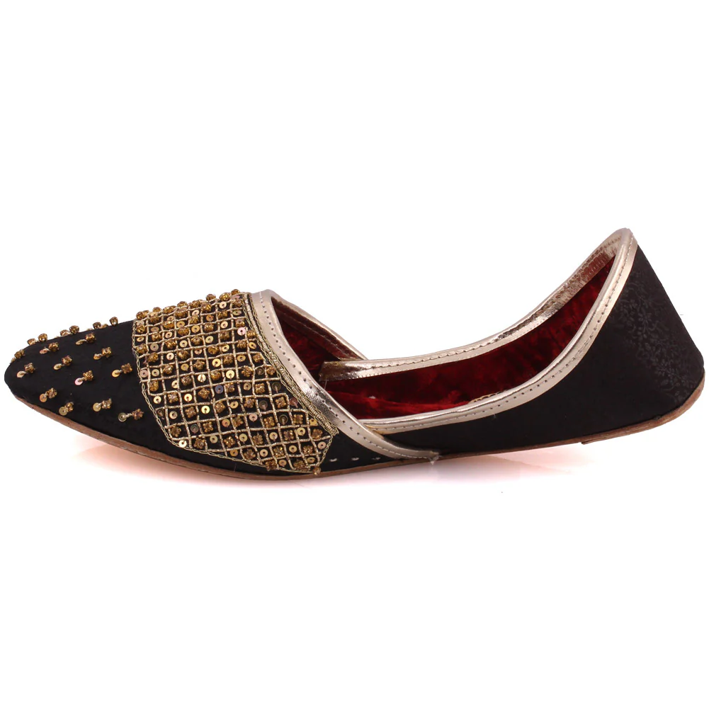 Men “FENTON” Traditional Punjabi Rhinestone Designed Leather Khussa - Image 3
