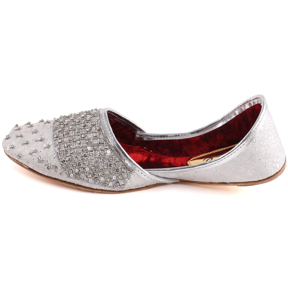 Men “FENTON” Traditional Punjabi Rhinestone Designed Leather Khussa - Image 3