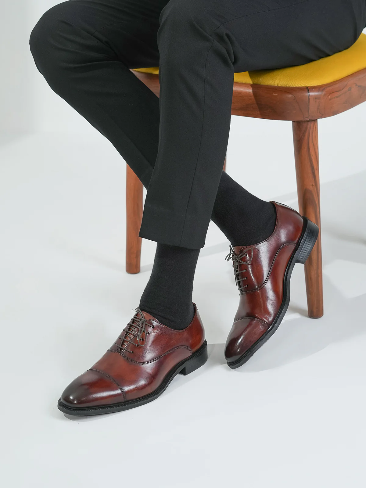 Men "GIANNA" Elegance Leather Formal Shoes - Image 9