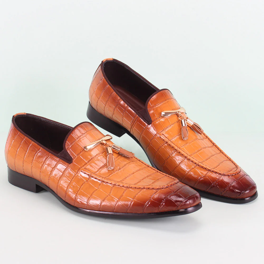 Men "Hugo" Sleek Almond Toe Slip On Shoes - Image 6