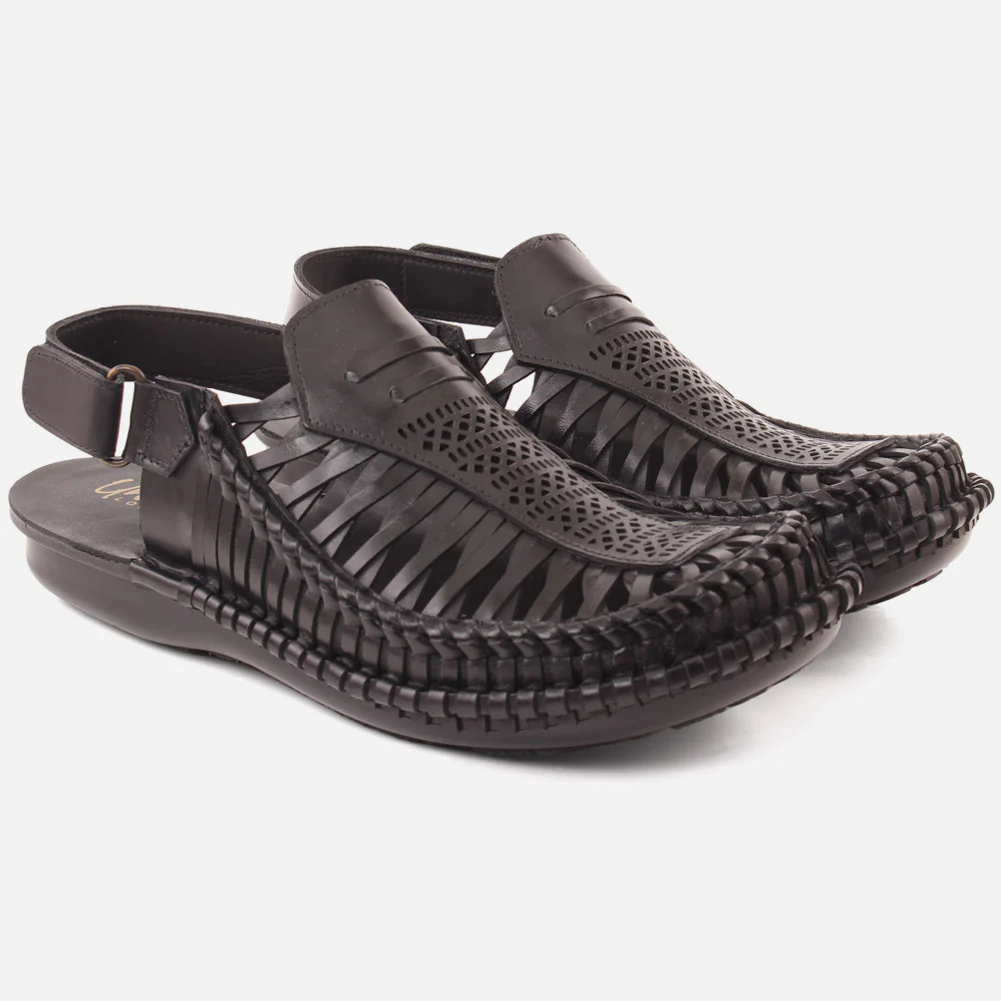 Men "JANS" Practical and Stylish  Leather Sticky Straps Sandals - Image 2